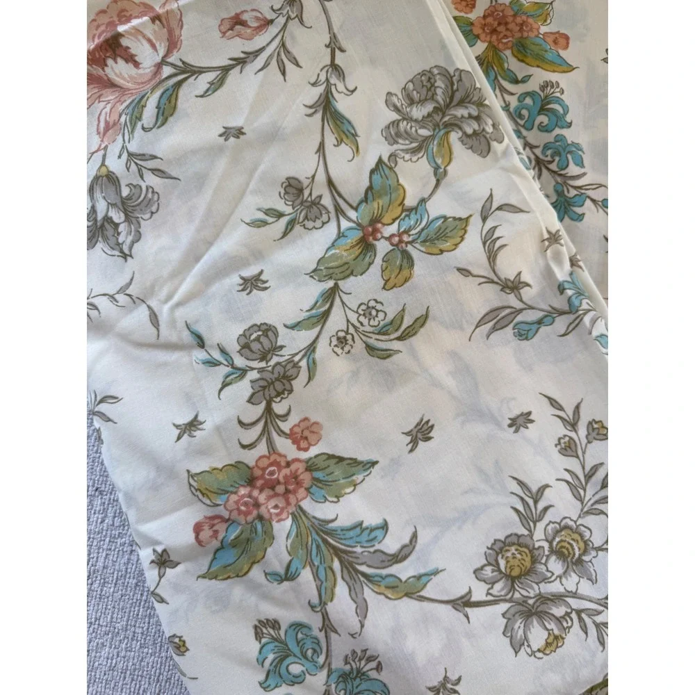 Vintage Springmaid Double Flat & Fitted Sheet Wondercale No Iron Percale Fall